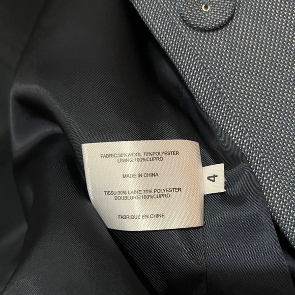 Proenza Schouler White Label Lucas Jacket in Wool Melange Denim Blazer Size 4 - Picture 4 of 11